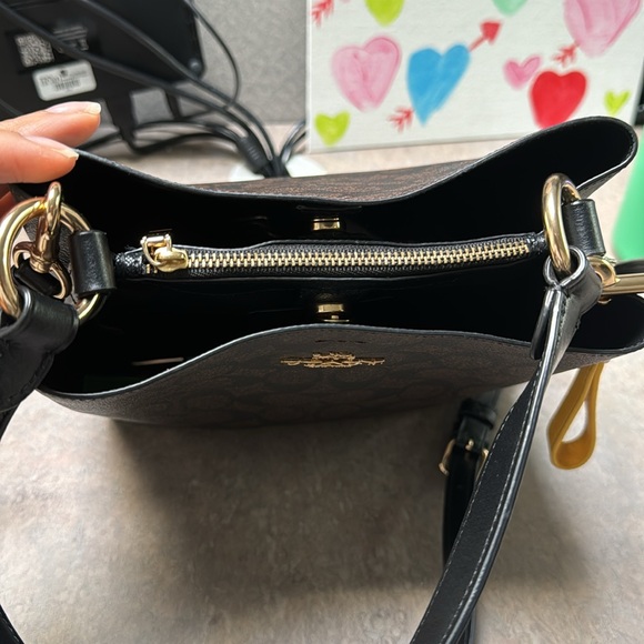 Small COACH canvas bucket bag. Style name is Mille - Picture 3 of 6